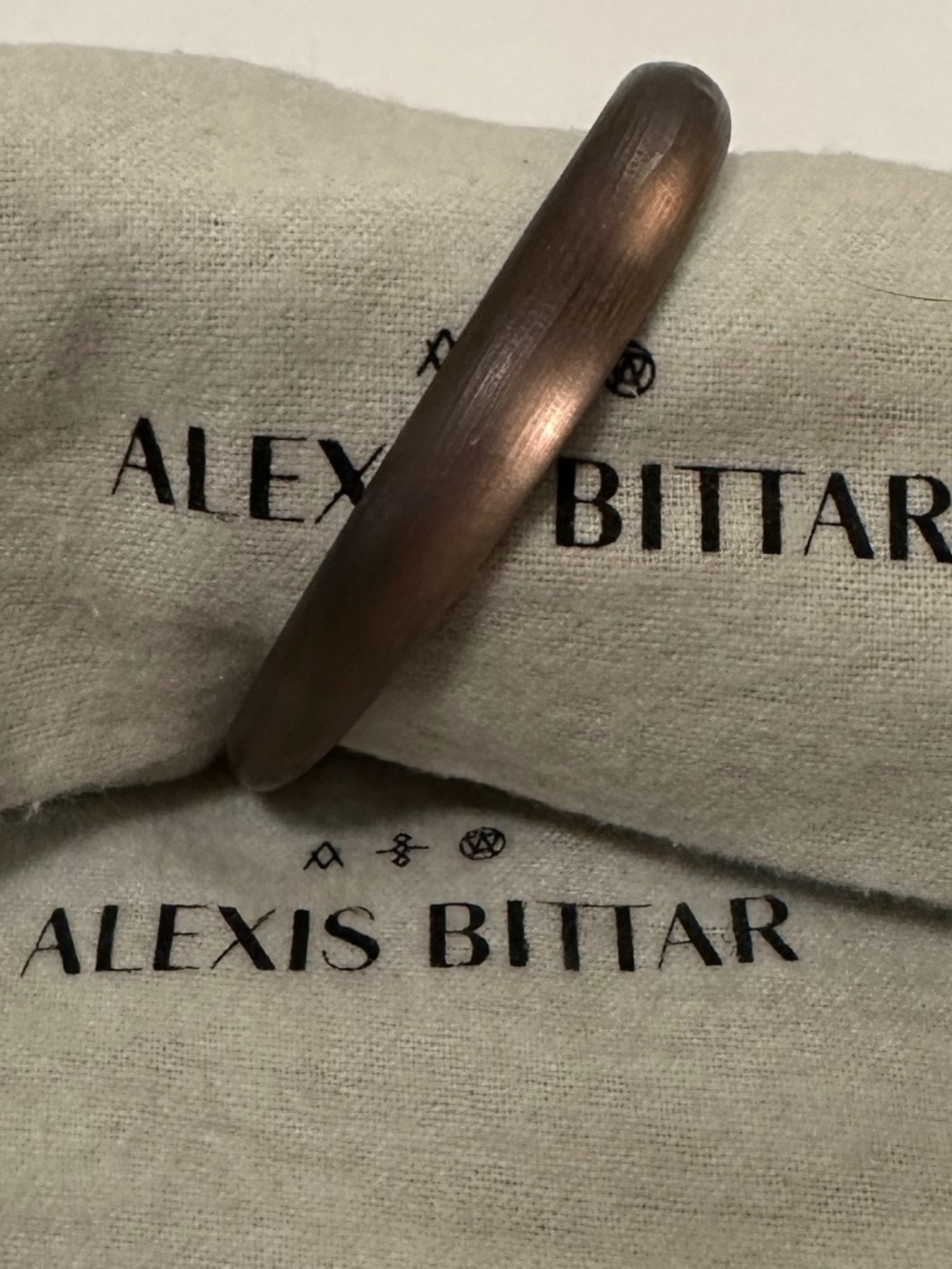 Alexis Bittar Lucite Skinny Tapered Bangle Bracelet 🤎Deep Brown🤎